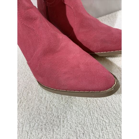 Coconuts By Matisse Bambi Pink Suede Boots Womens 9.5 Booties - Picture 7 of 7